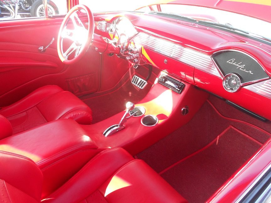 56 Chevy interior and dash.