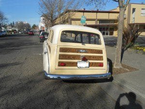 1949 Chevy deluxe Woody rear