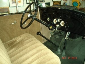 1935 Chevy Three window Coupe interior and dash