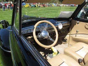 Ford Super Deluxe Eight interior and dashboard