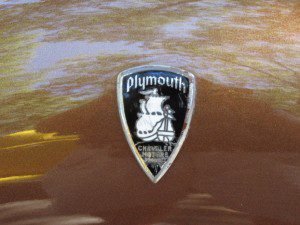 1934 plymouth nameplate 